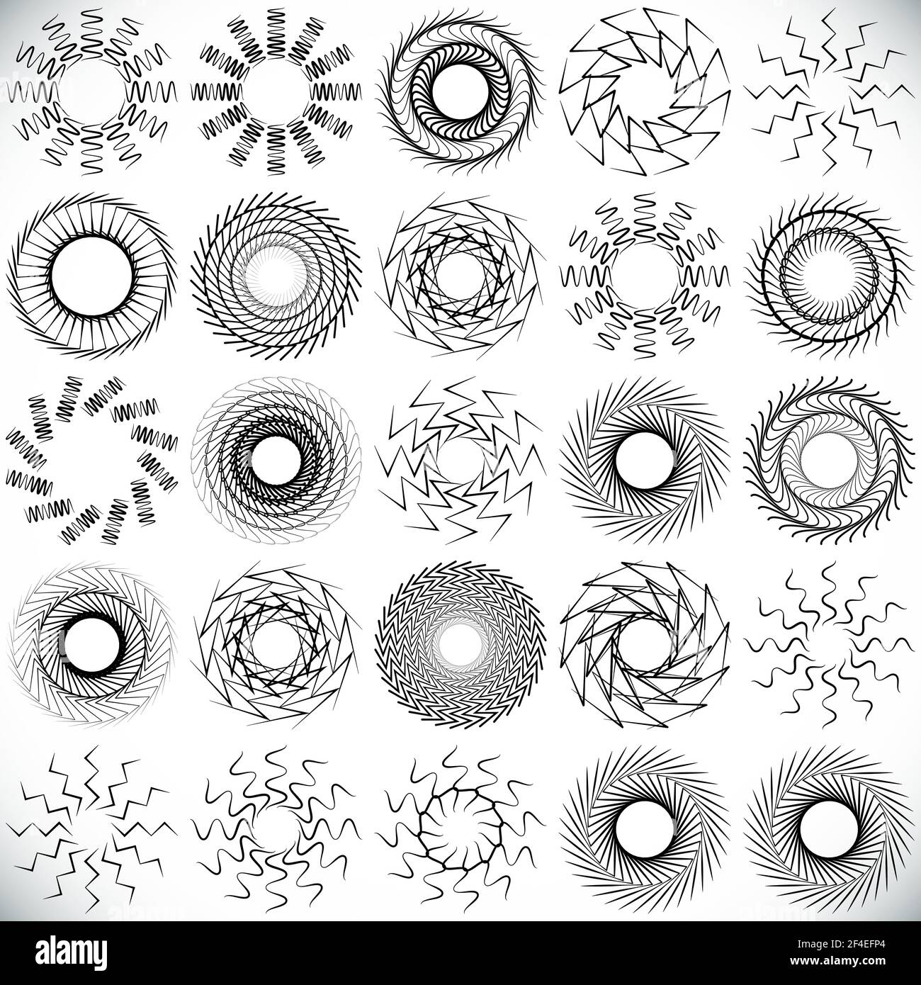 Radial lines motif. Creased lines burst. Abstract sunburst, starburst ...