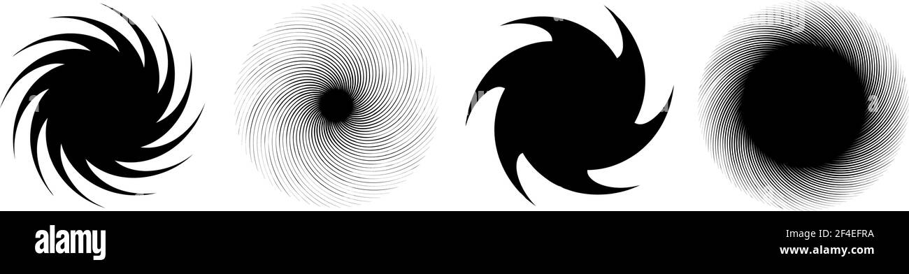 Swirl Vs Rotation Swirl, twirl, spiral shape, element. Motif with rotation, torsion ...