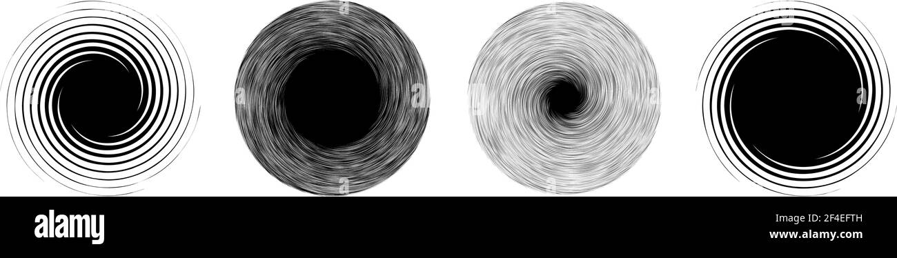 Swirl Vs Rotation Swirl, twirl, spiral shape, element. Motif with rotation, torsion ...