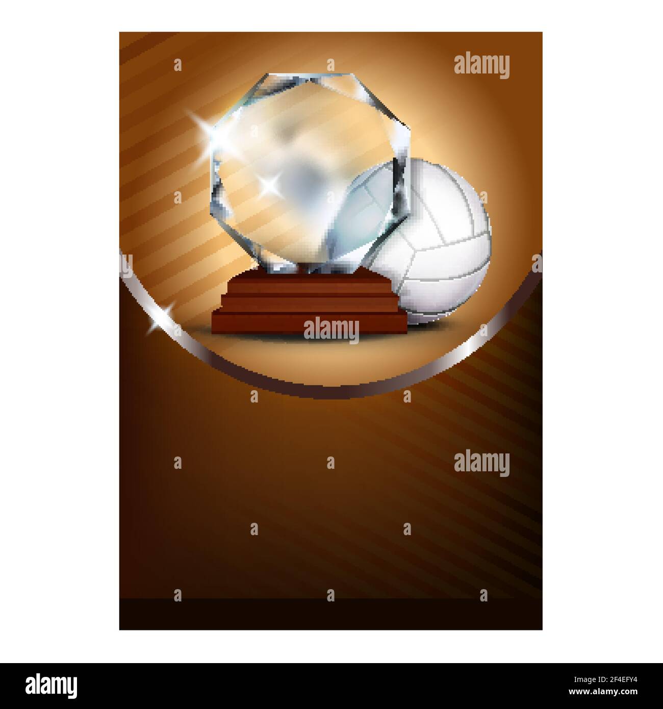 Volleyball Sport Announcement Flyer Banner Vector Illustration Stock Vector
