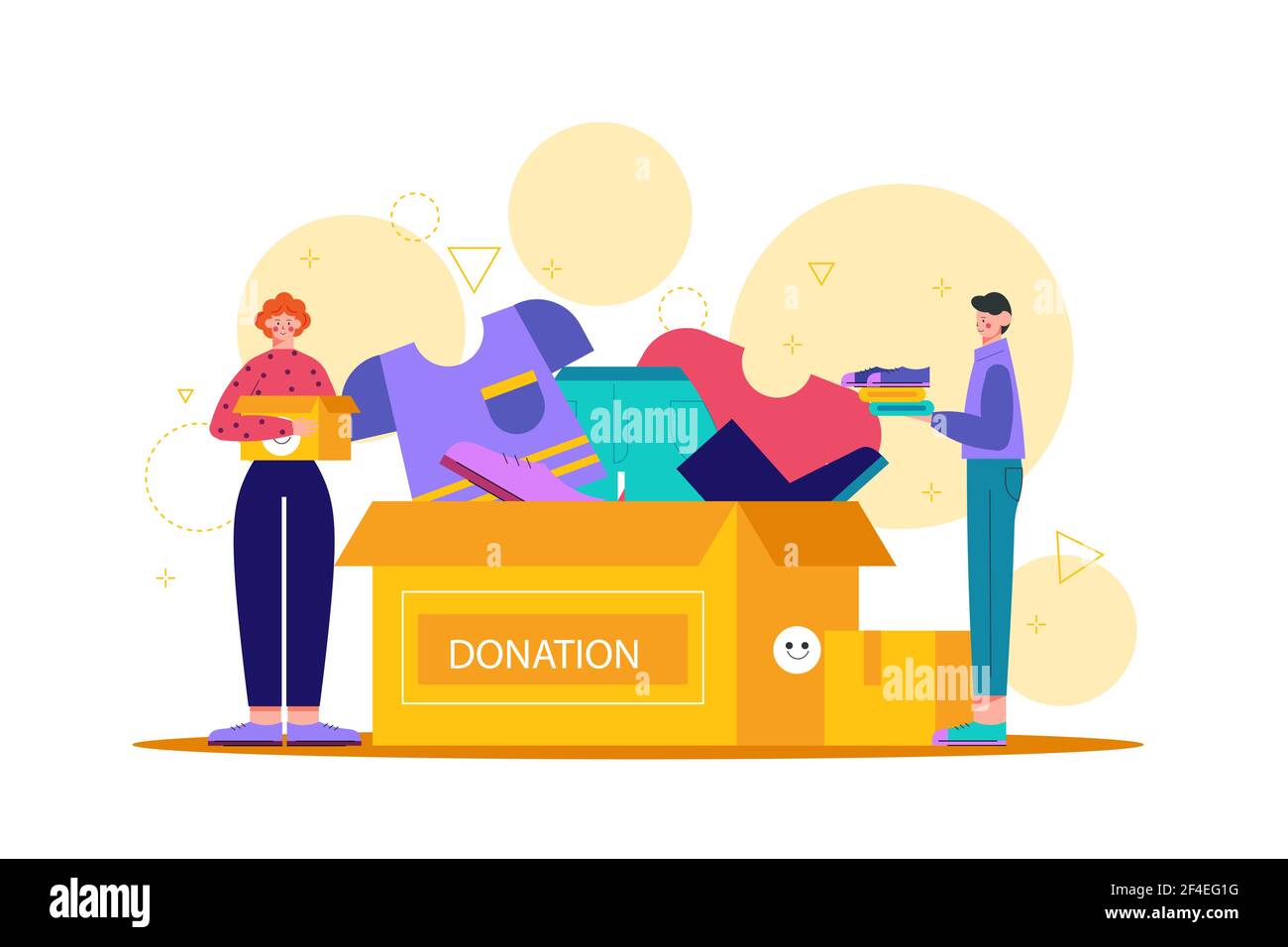 Charity Donations And Donating Clothes Concept PNG Images