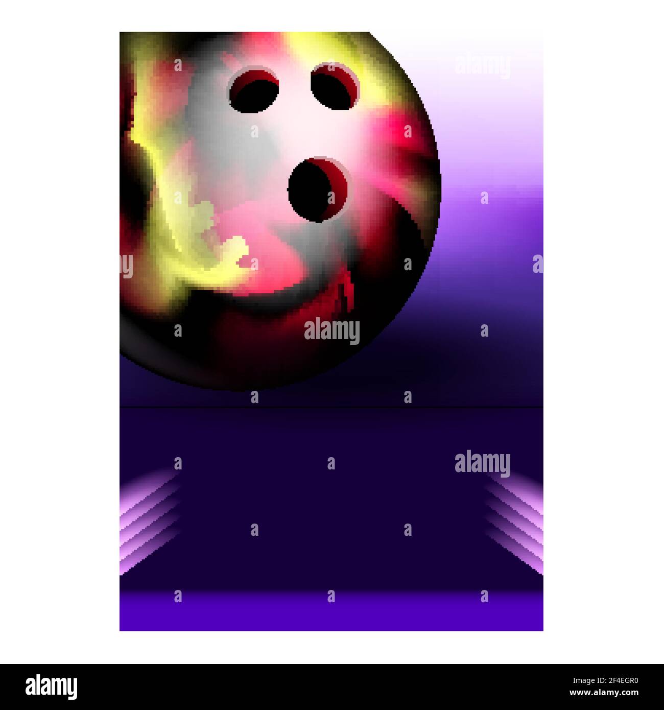 Bowling Ball For Hitting Candlepin Banner Vector Stock Vector Image