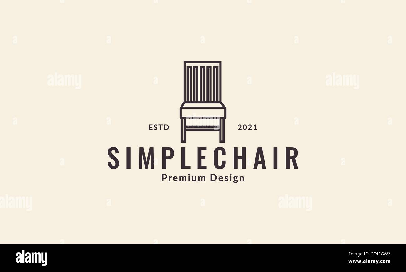 minimalist wood modern lines interior furniture logo vector symbol icon design illustration Stock Vector