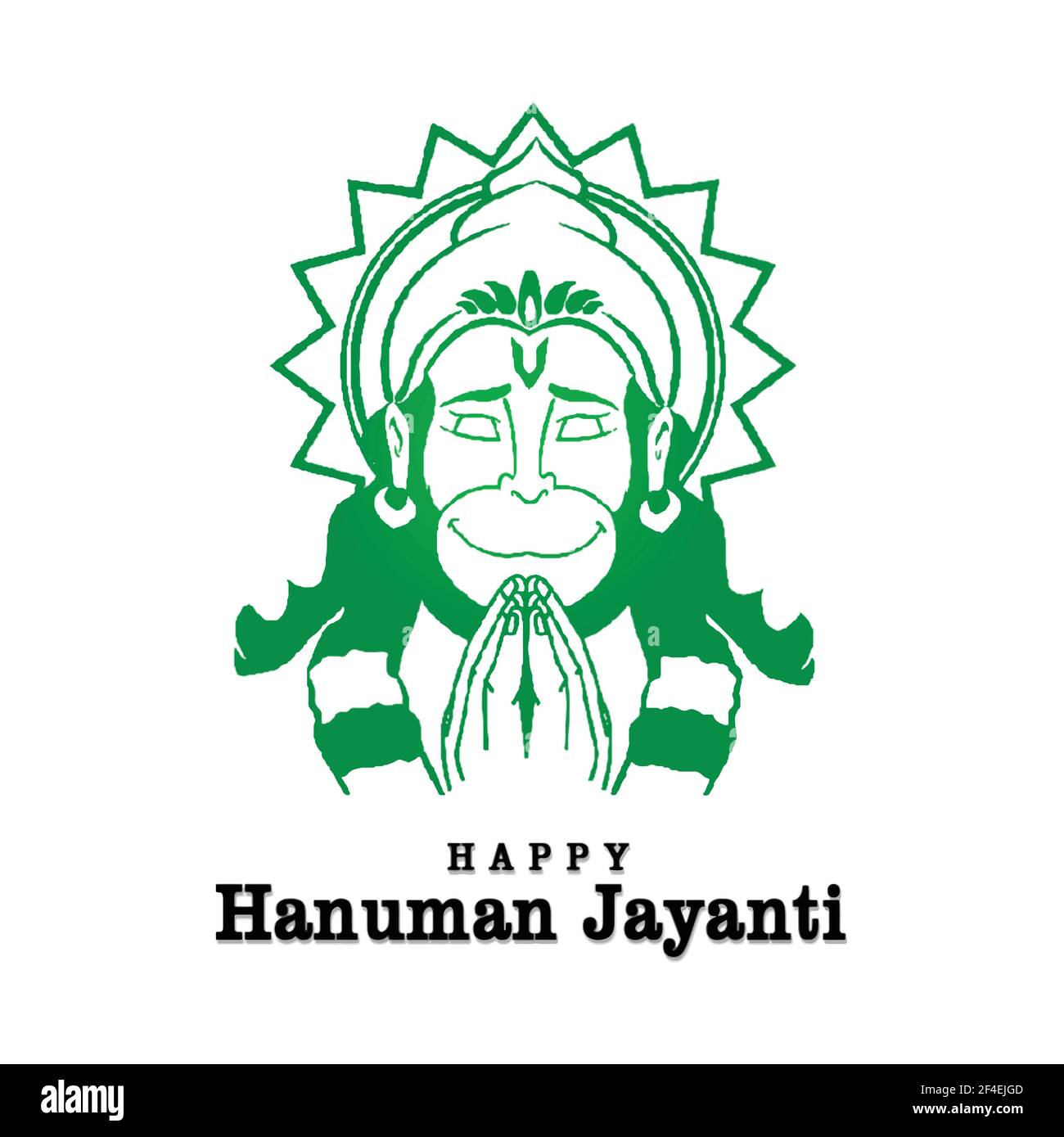 Jay Shri Ram,Happy Hanuman Jayanti, celebrates the birth of Lord Sri Hanuman Stock Vector