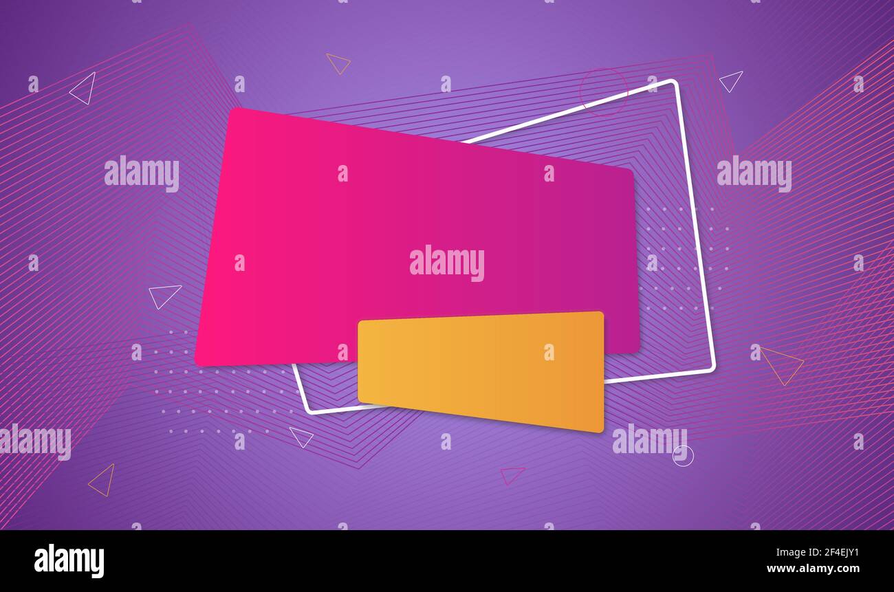 Purple abstract background with line patterns and geometric shapes. Vector illustration Stock Vector