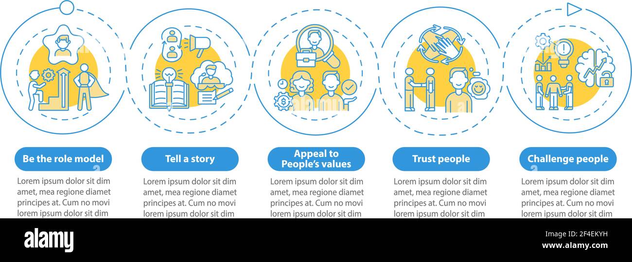 Motivation people vector infographic template Stock Vector