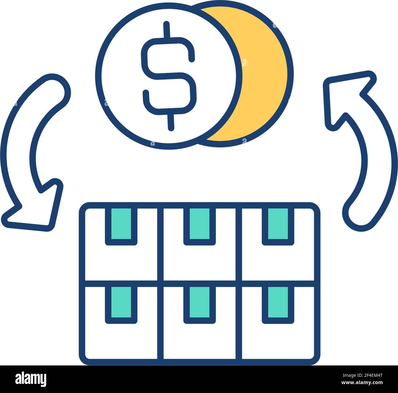 asset-exchange-rgb-color-icon-stock-vector-image-art-alamy