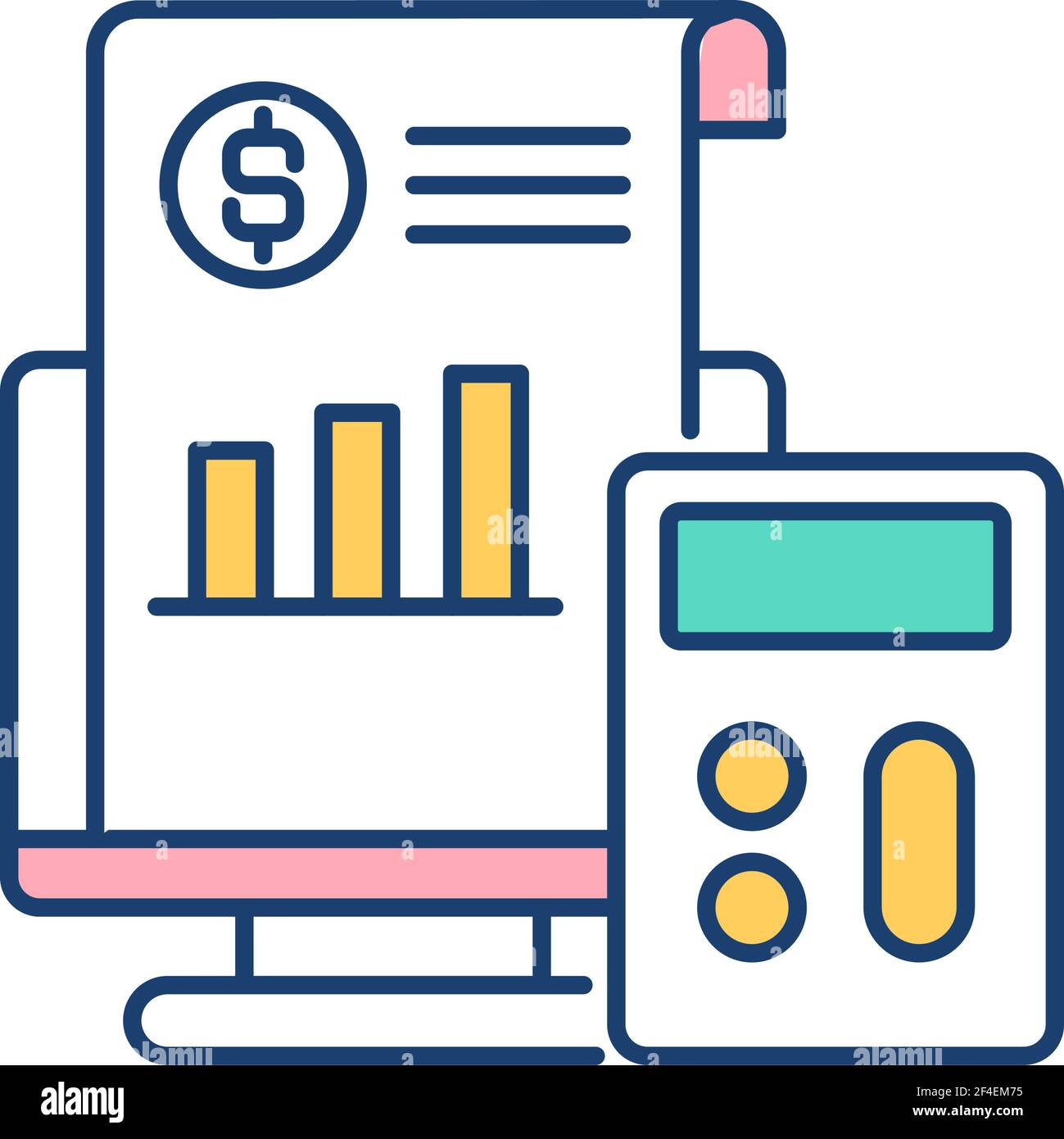 Business market value determination RGB color icon Stock Vector Image ...