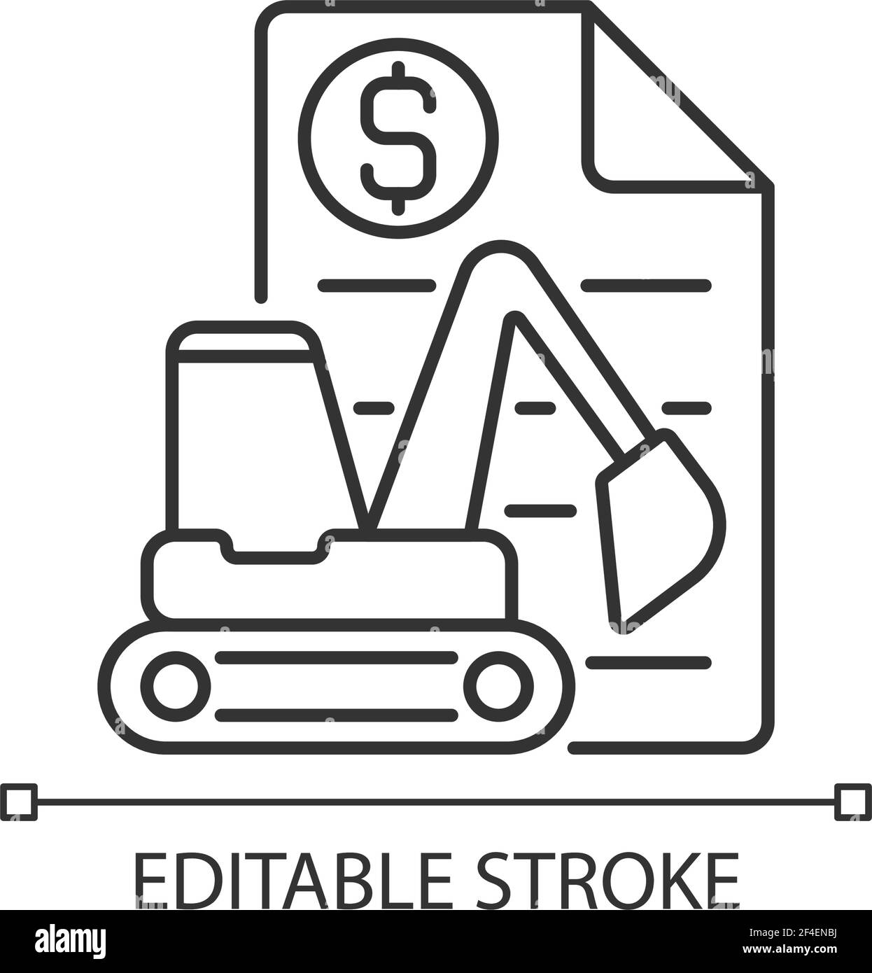 Equipment leasing broker linear icon Stock Vector Image & Art - Alamy