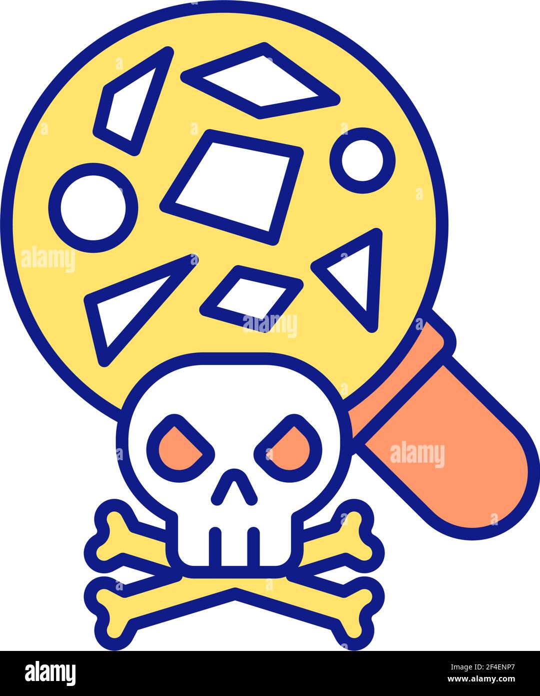 Harmful microplastics RGB color icon Stock Vector
