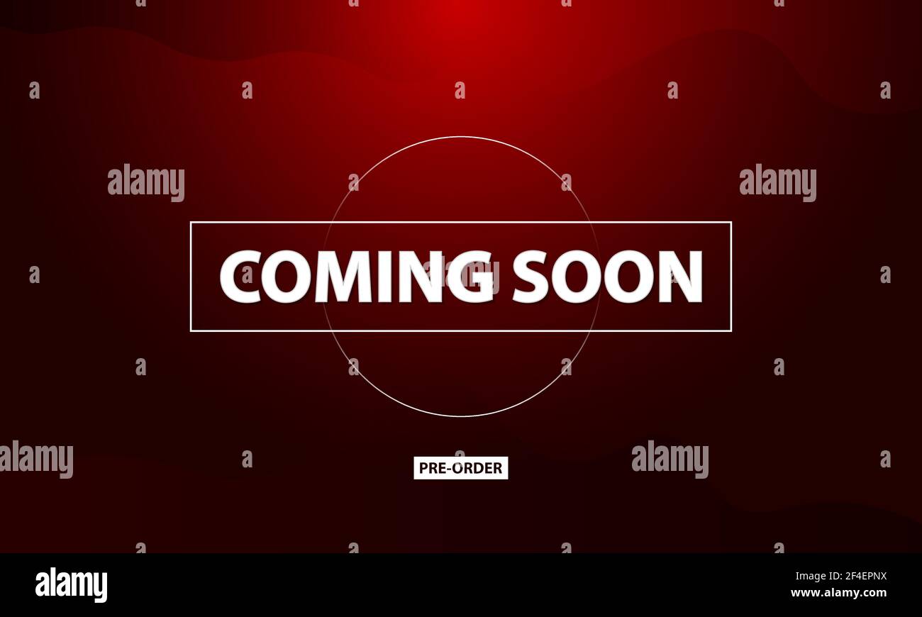 Coming soon banner background with simple dark. Vector illustration