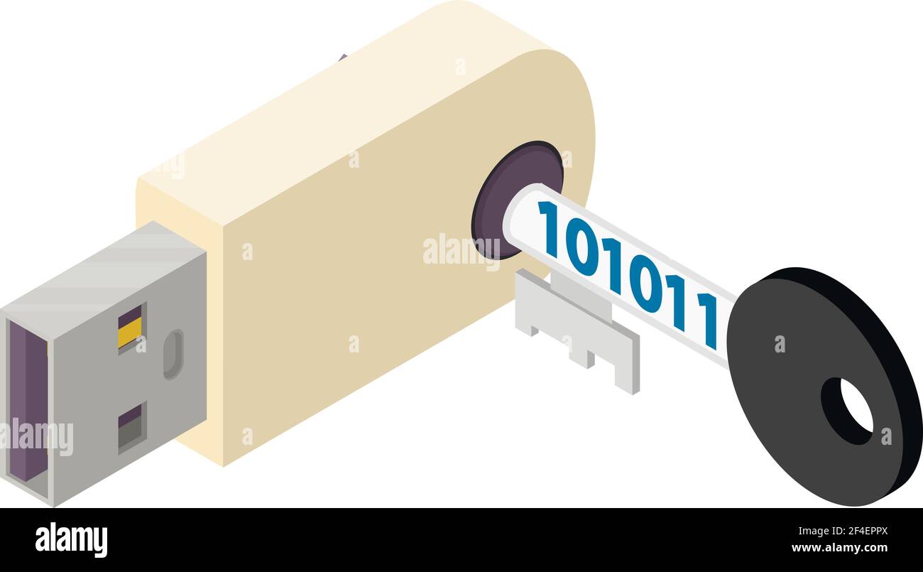 Data security icon. Isometric illustration of data security vector icon ...