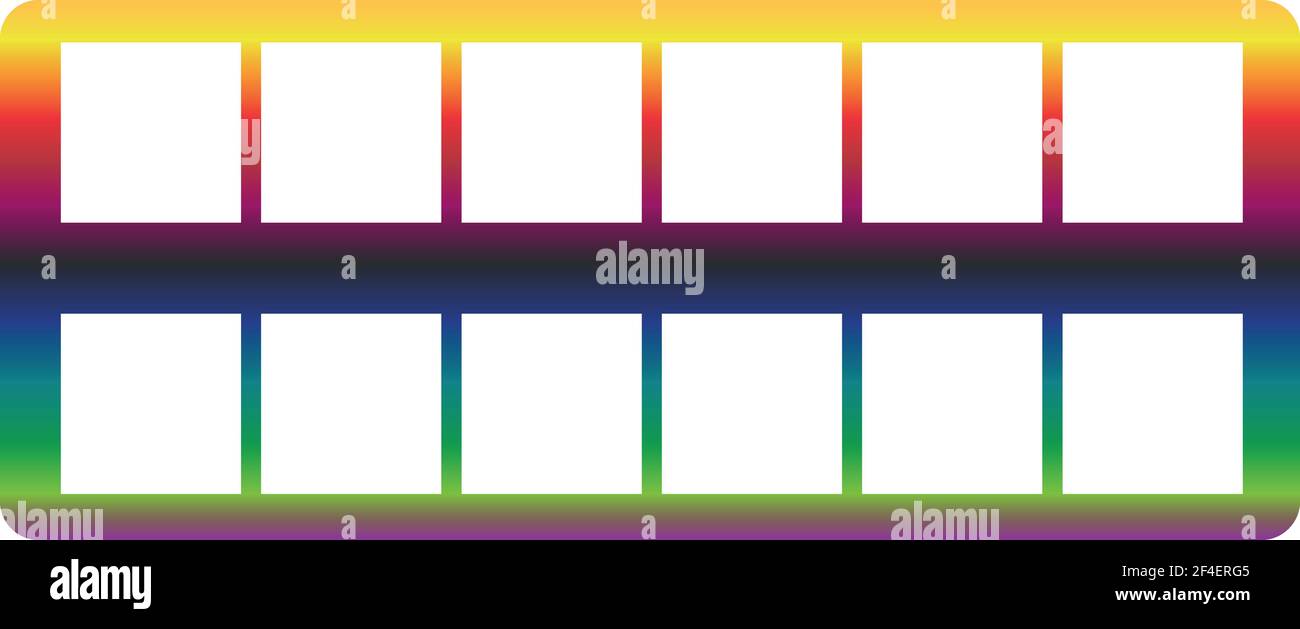 Watercolor paintbox icon of a set. Rainbow gradient vector EPS 10 Stock ...