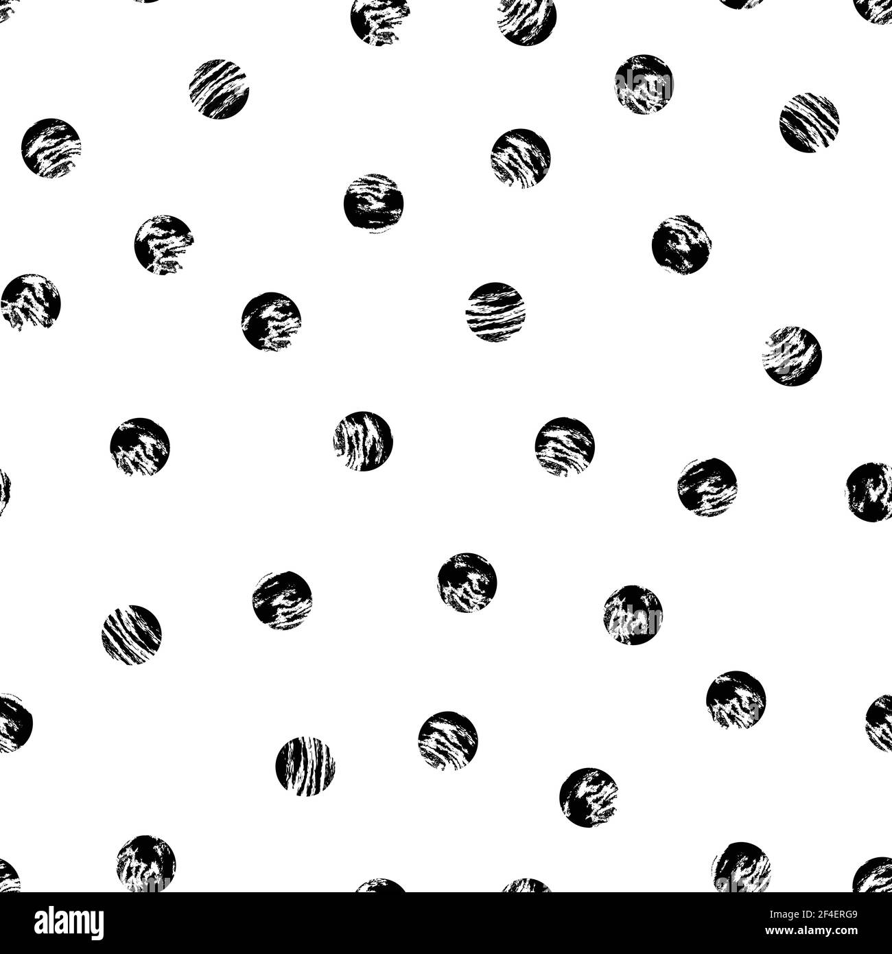 Abstract fashion grunge polka dots background. Black and white seamless ...