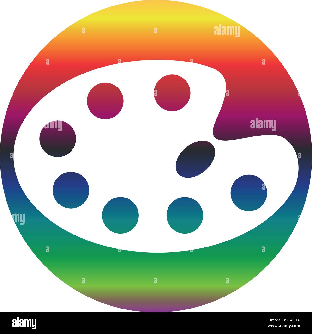Color palette icon of a set. Rainbow gradient vector EPS 10 Stock ...