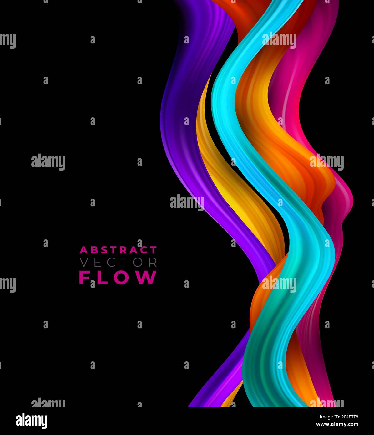 Abstract colorful vector background, color flow liquid wave for design ...
