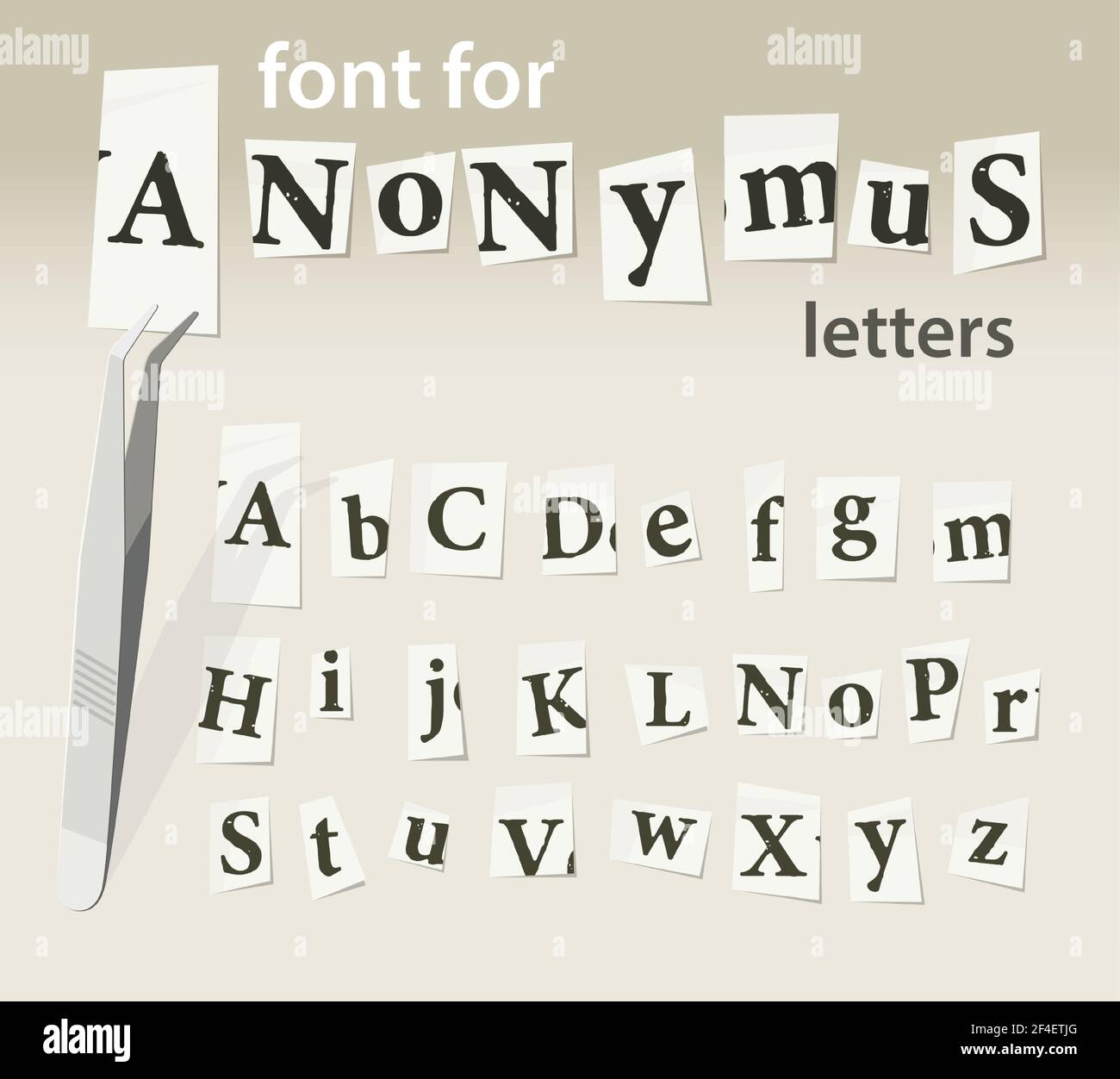 Anonymous Clippings Font