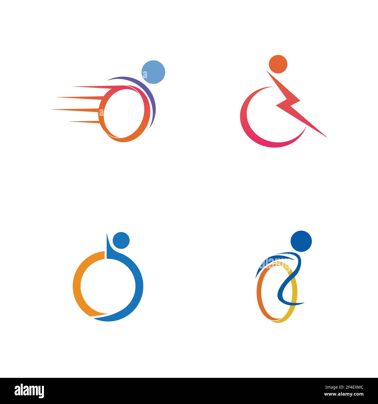 disability logo set vector illustration design template - vector Stock ...