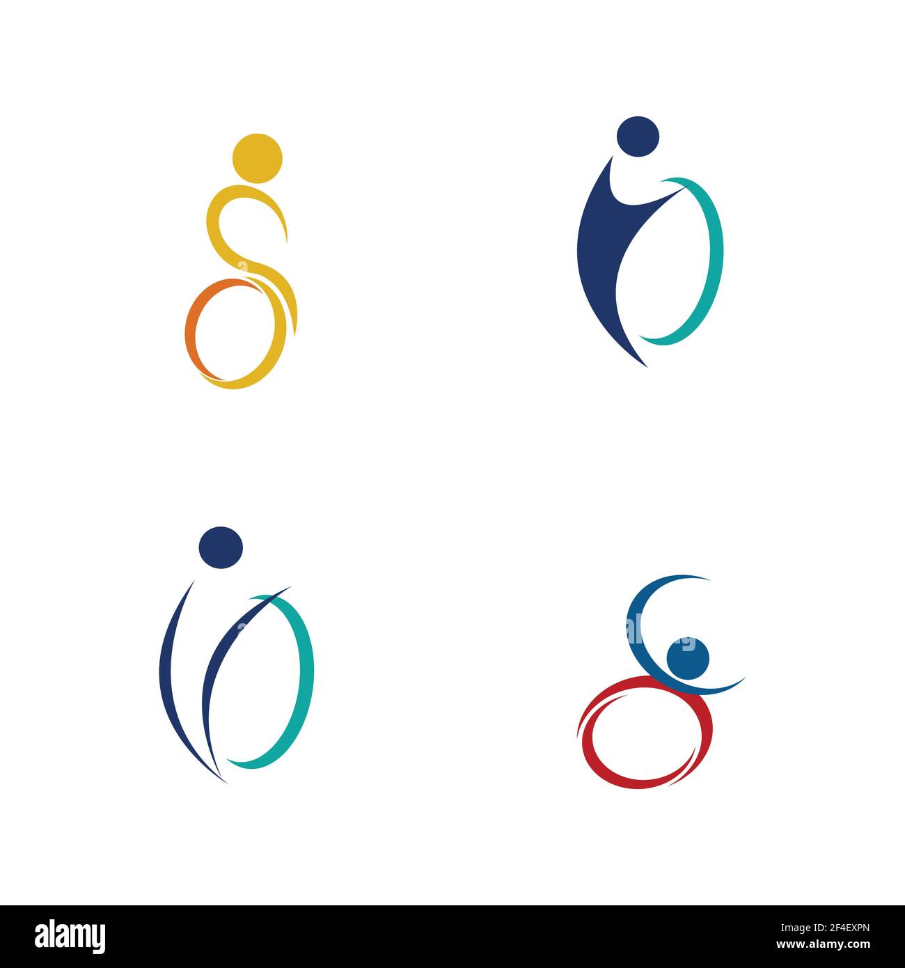 disability logo set vector illustration design template - vector Stock ...