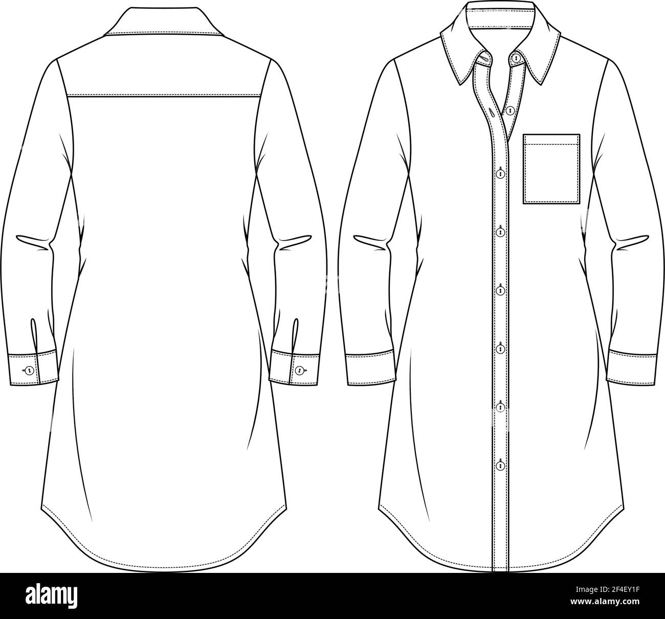 Dress shirt drawing Stock Vector Images - Alamy
