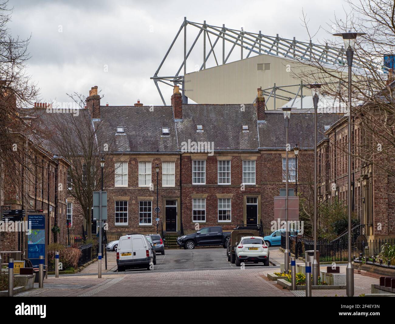 St. Thomas's Crescent and St James' Park, Newcastle upon Tyne Stock