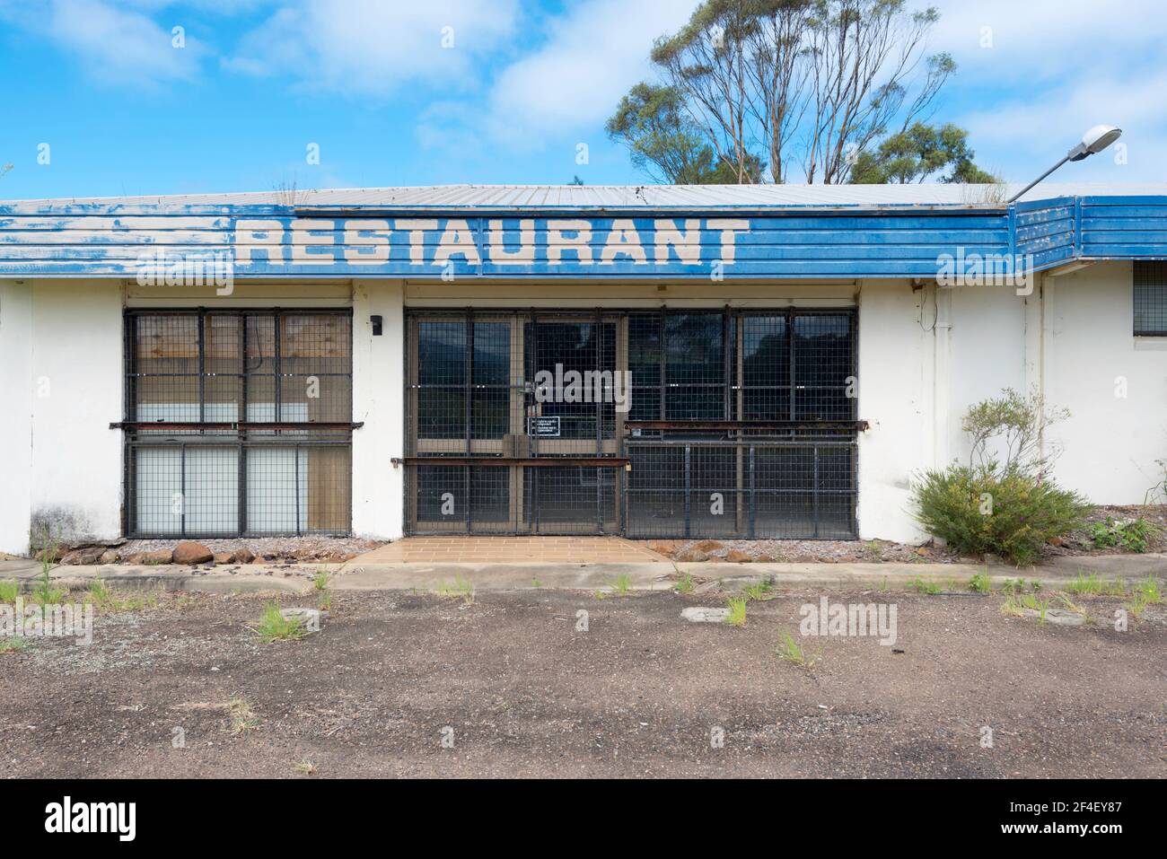 The now closed, former restaurant and gift shop at the Big Cheese in Bodalla on the New South Wales, south coast in Australia Stock Photo