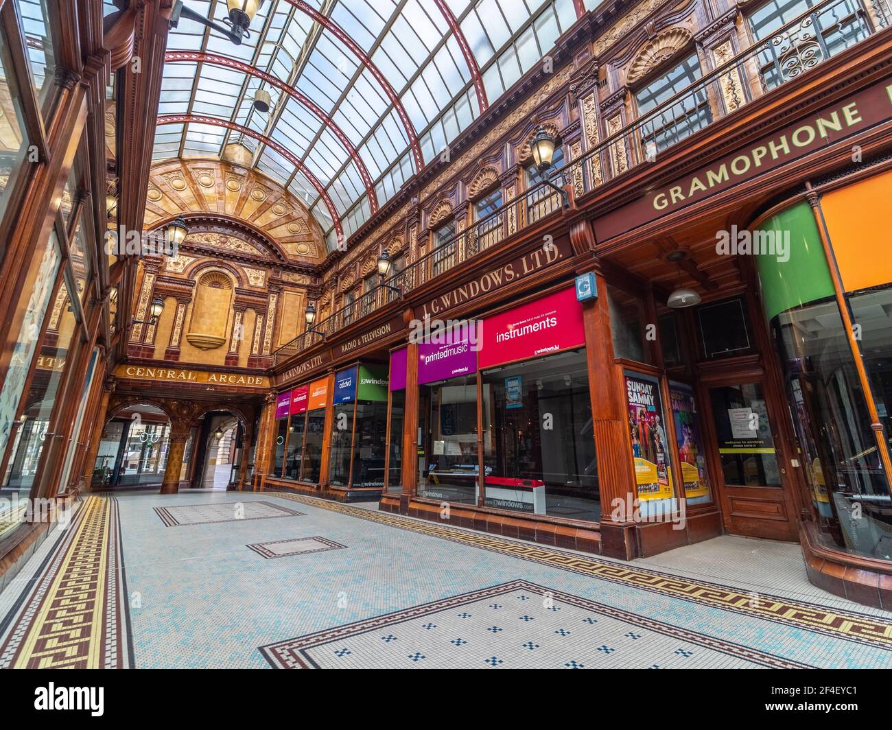 Windows, Central Arcade, Newcastle upon Tyne Stock Photo Alamy