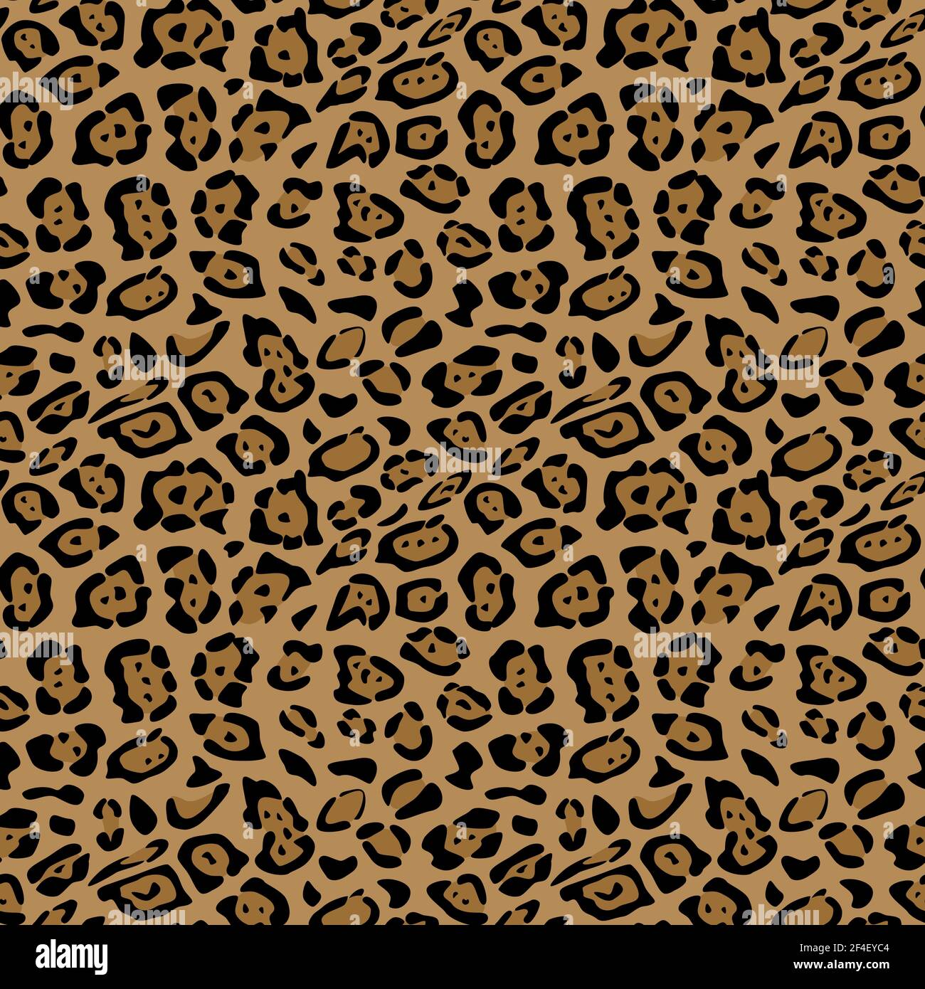 Vector seamless pattern of jaguar skin. Background design, textile decoration, animalistic print. Stock Vector