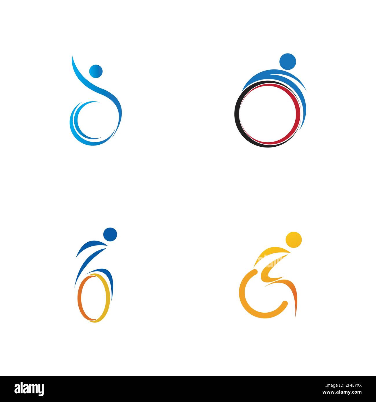 disability logo set vector illustration design template - vector Stock ...