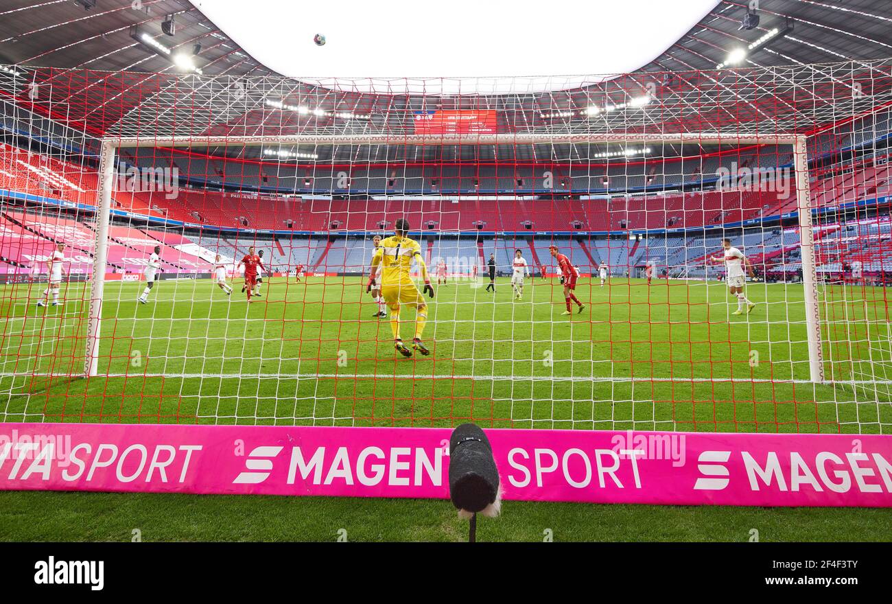 Munich, Germany. 20th Mar, 2021. Allianz Arena in the match FC BAYERN MUENCHEN - VFB STUTTGART 4-0 1.German Football League on March 20, 2021 in Munich, Germany Season 2020/2021, matchday 26, 1.Bundesliga, FCB, München, 26.Spieltag Credit: Peter Schatz/Alamy Live News Stock Photo