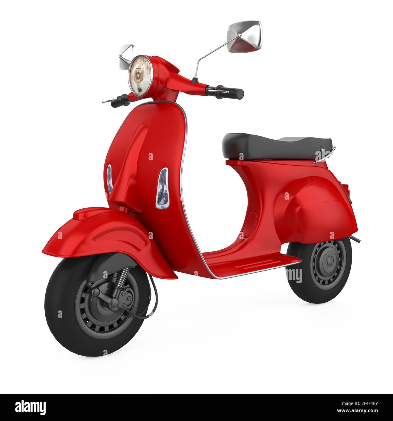 Vintage Scooter Motorcycle Isolated Stock Photo Alamy