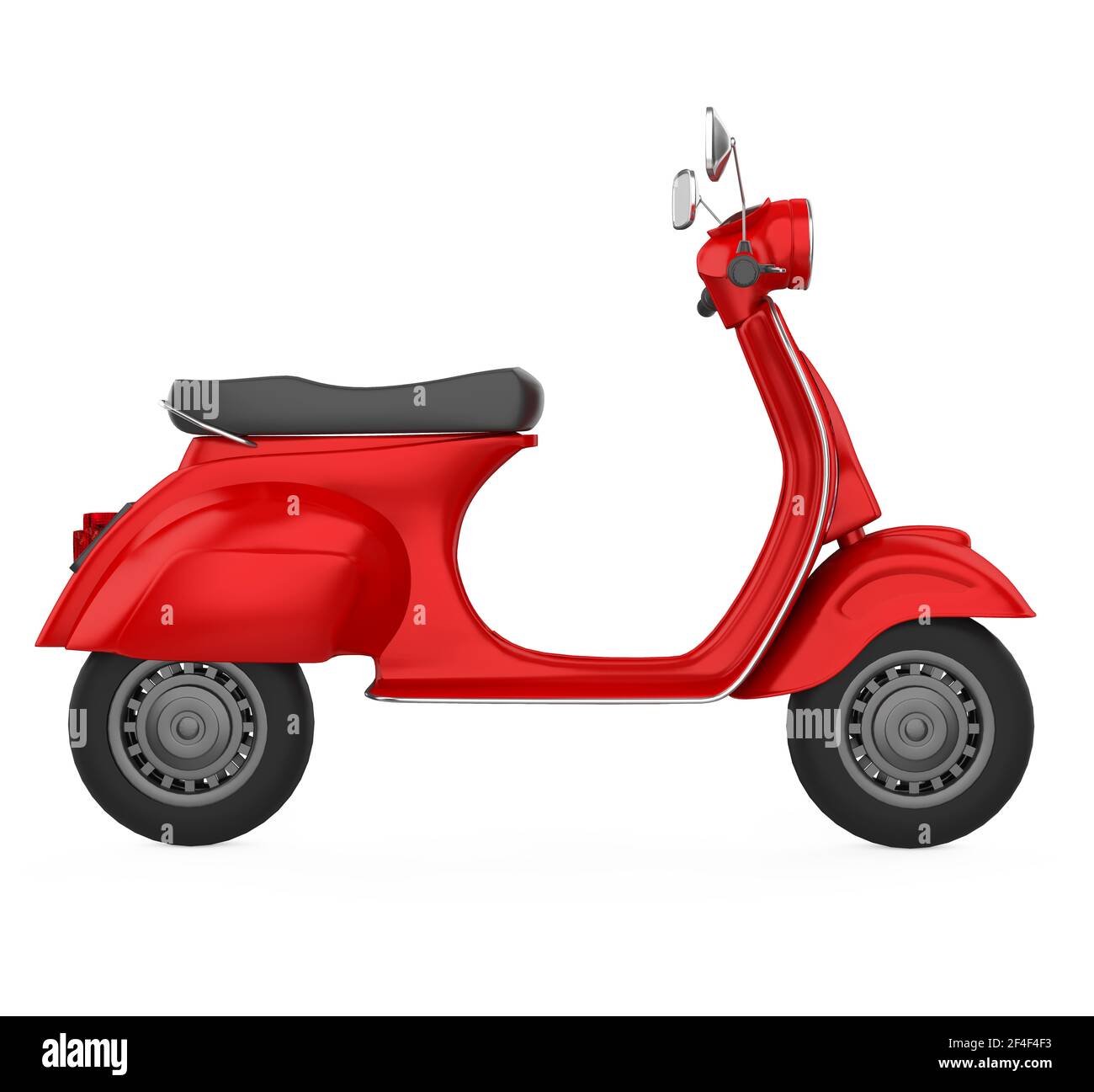 Vintage Scooter Motorcycle Isolated Stock Photo Alamy