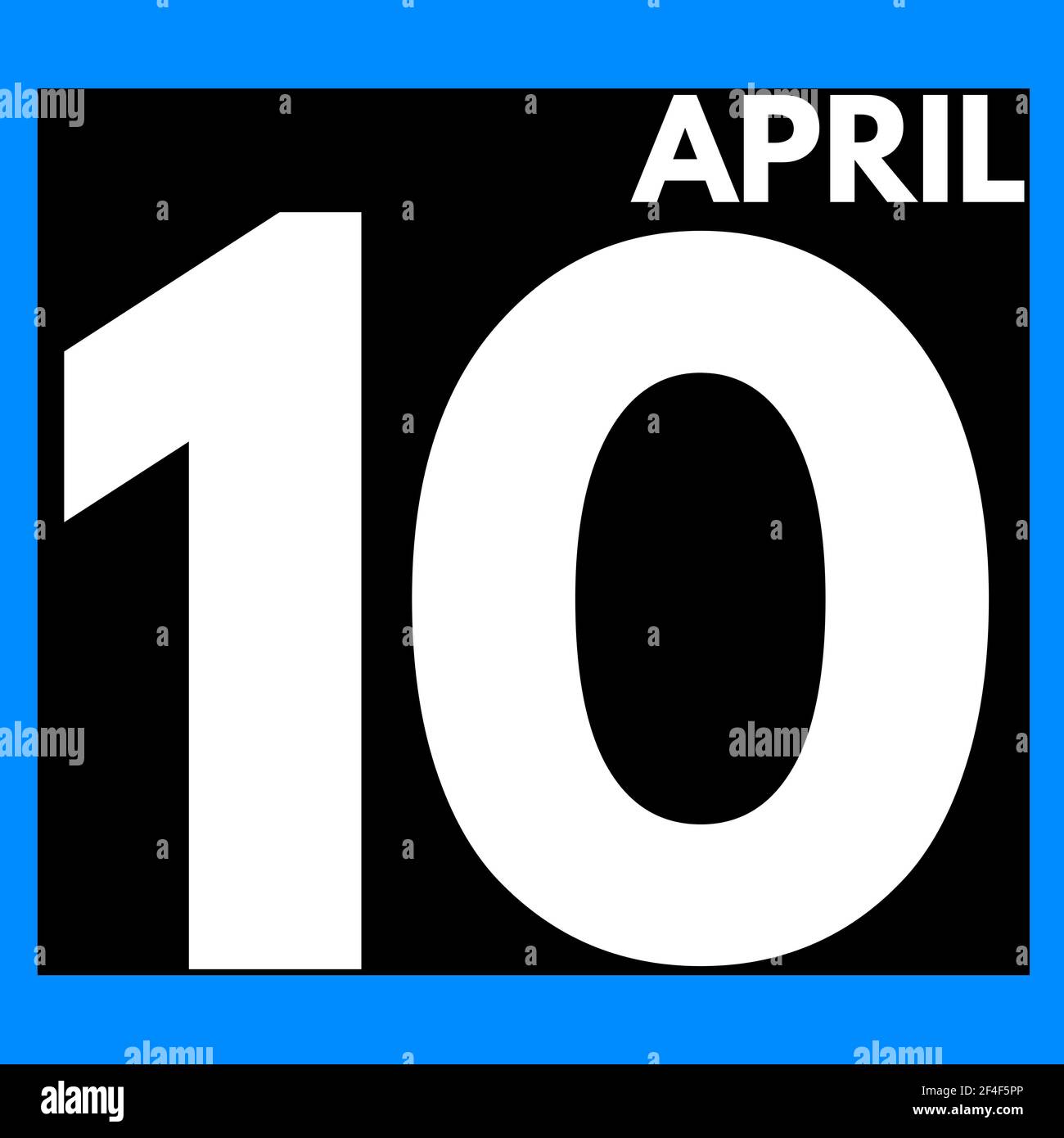 April 10 modern daily calendar icon date day month calendar for