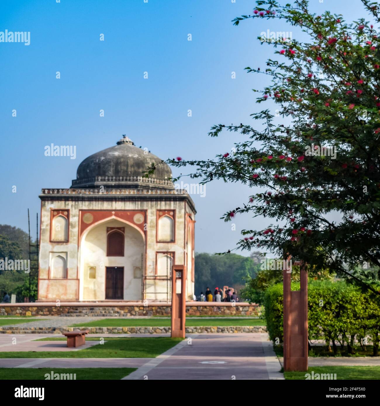 Inside view of architecture tomb inside Sunder Nursery in Delhi India
