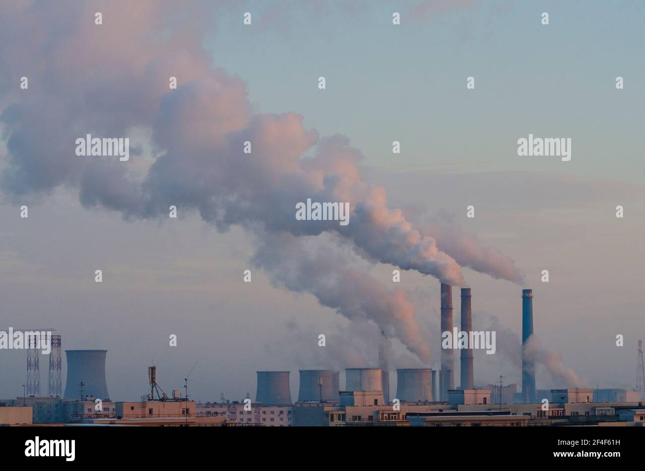 BUCHAREST, ROMANIA - 03 December 2020 - The CEF Sud - a coal-fired power station in Bucharest, Romania - Photo: Geopix Stock Photo