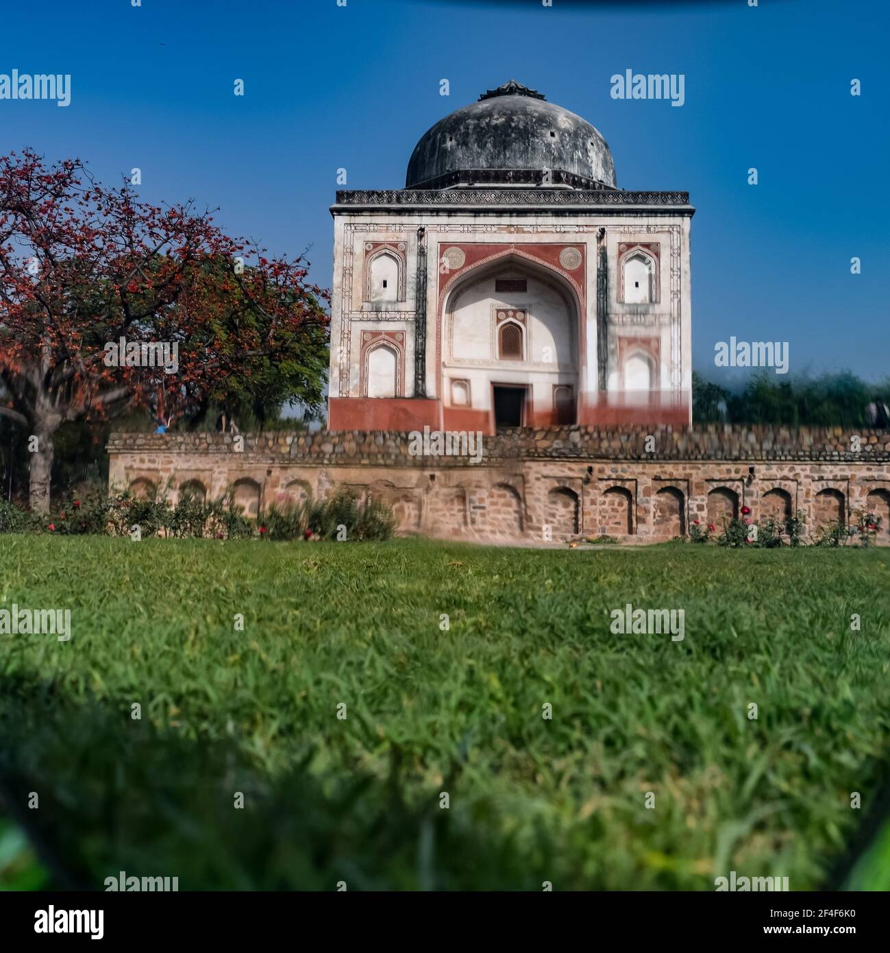 Inside view of architecture tomb inside Sunder Nursery in Delhi India