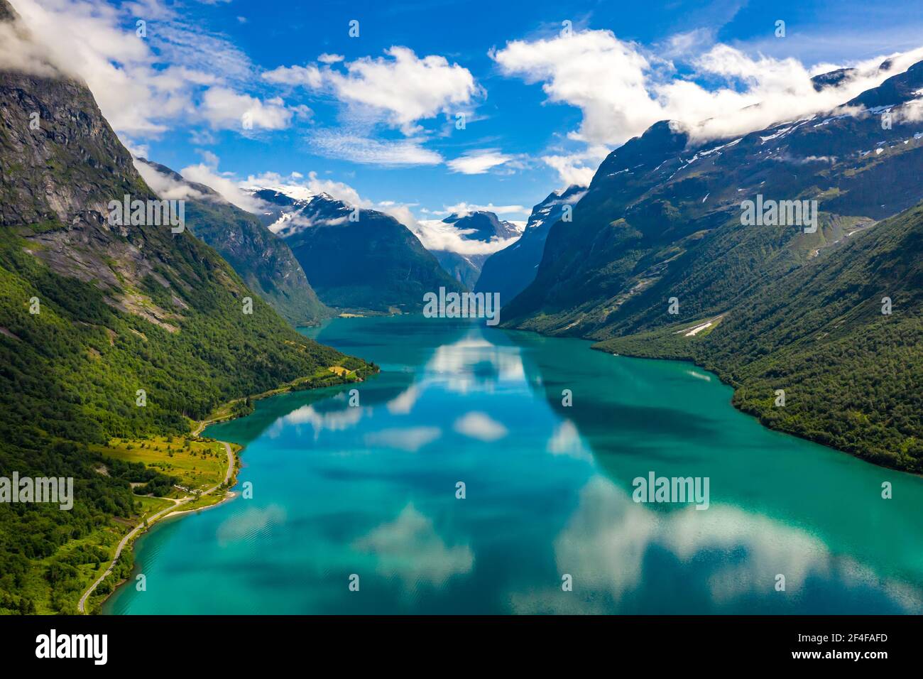 Beautiful Nature Norway natural landscape. lovatnet lake Lodal valley Stock  Photo - Alamy