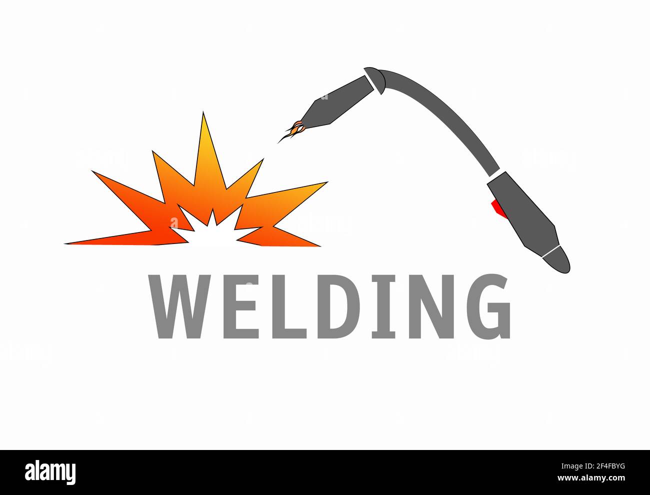 Welding machine logo on white background Stock Photo Alamy
