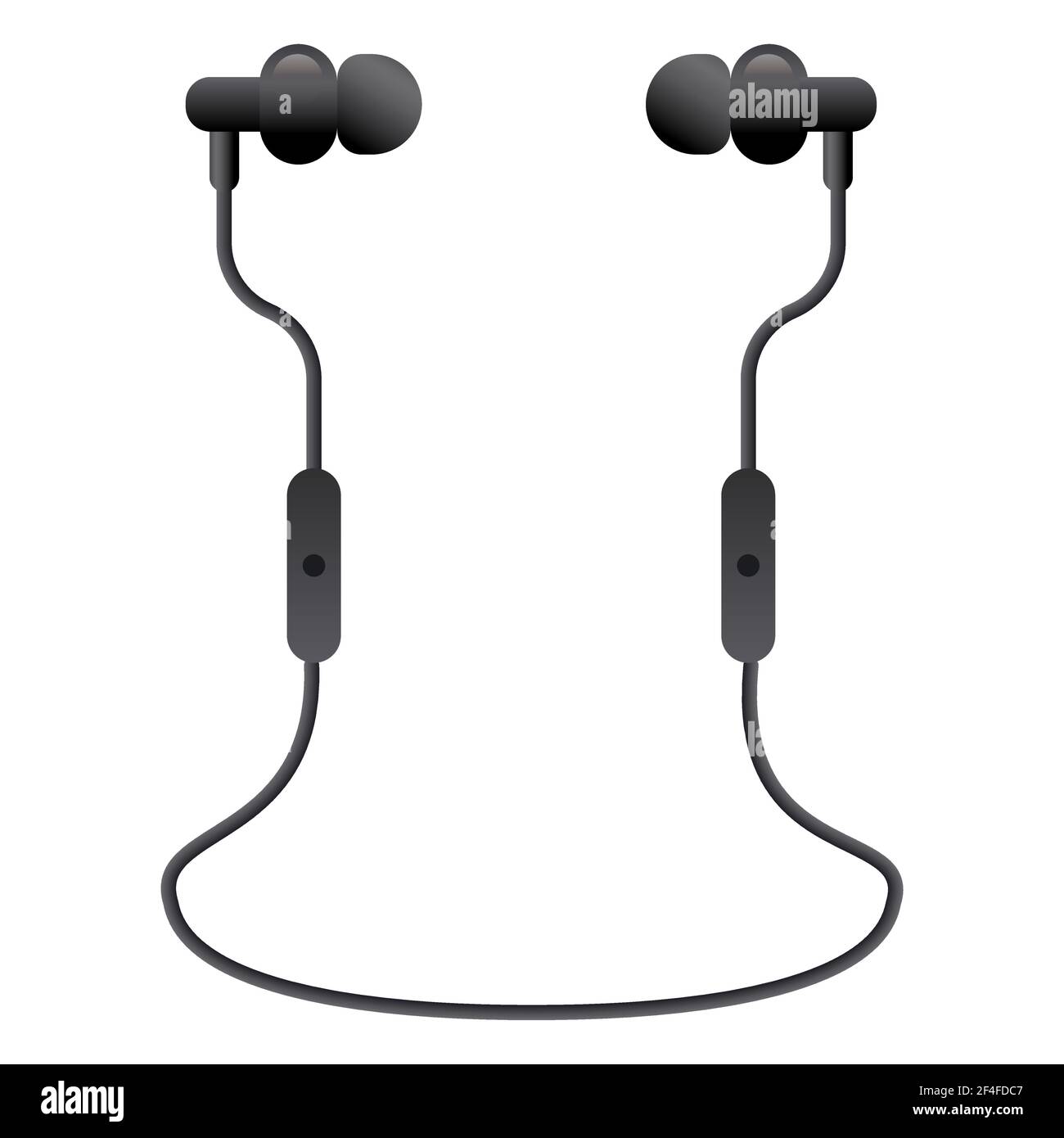 Illustration of the icon of wireless earphones gadget on the white ...