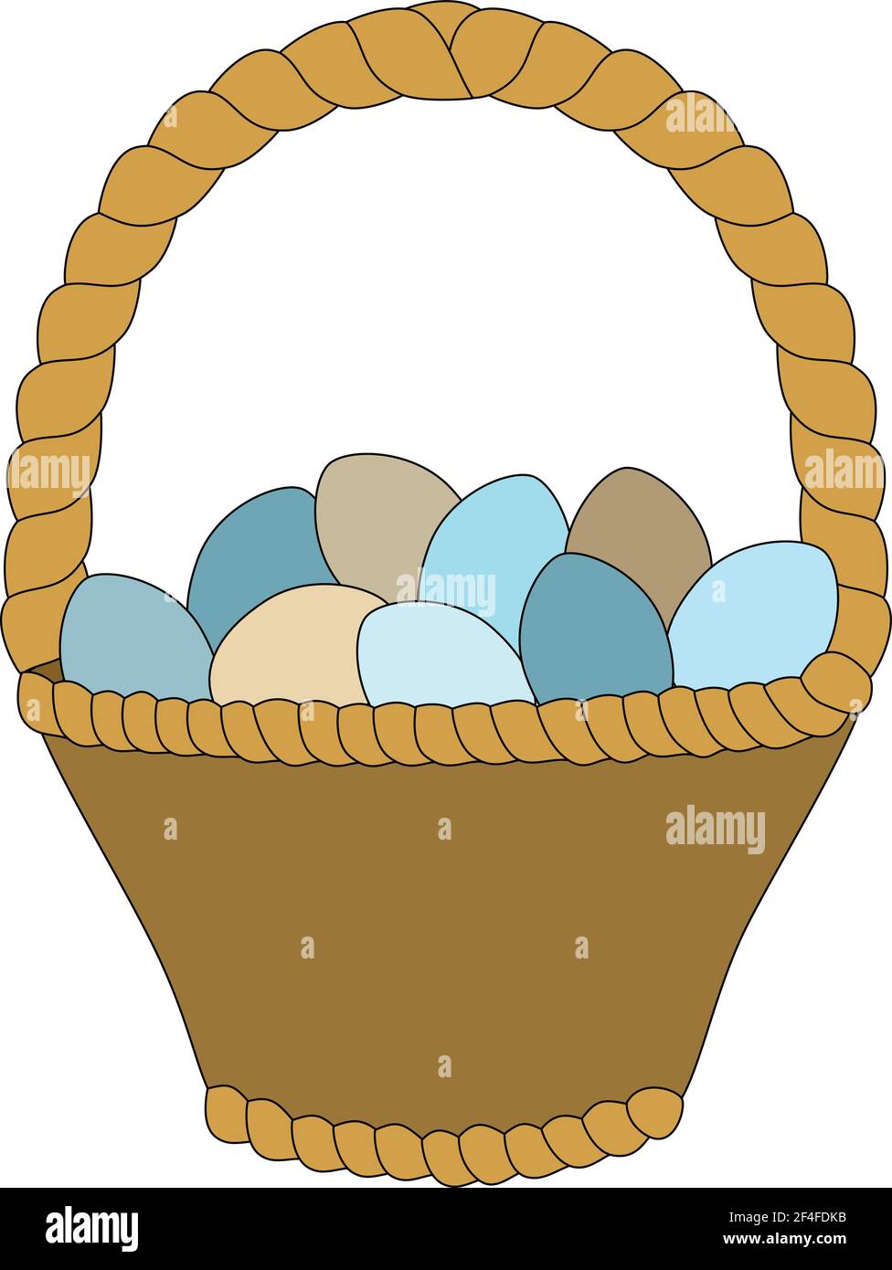 Easter basket vector vectors hi-res stock photography and images - Alamy