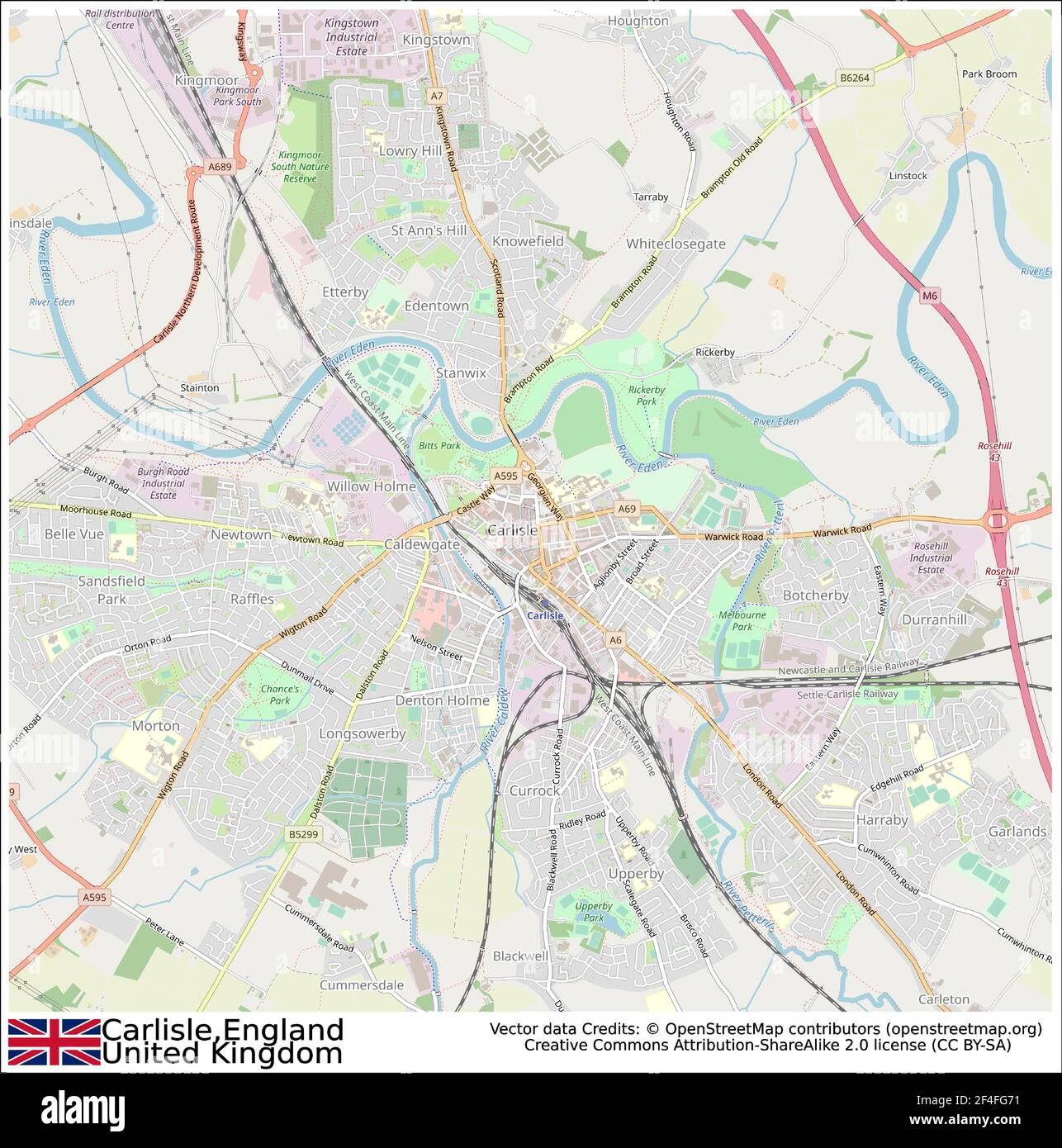 Street Map Of Carlisle Carlisle Map High Resolution Stock Photography And Images - Alamy