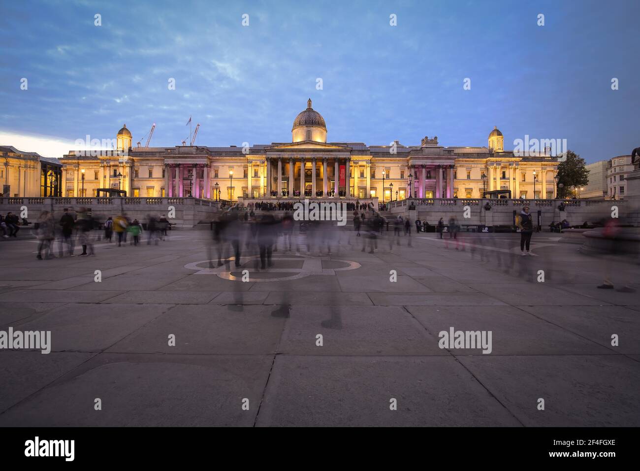 National Gallery museum, Trafalgar Square, London, United Kingdom Stock