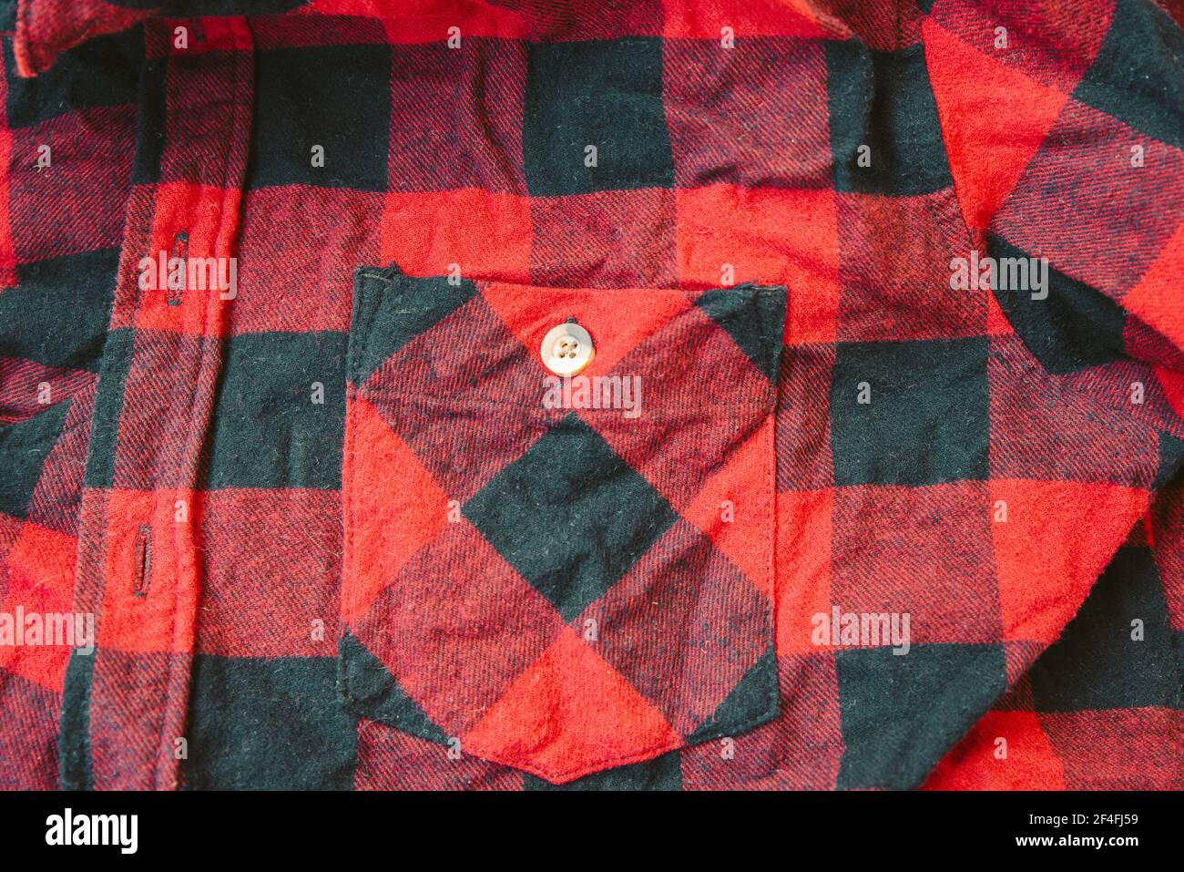 red and black fabric material background, texture or backdrop Stock Photo