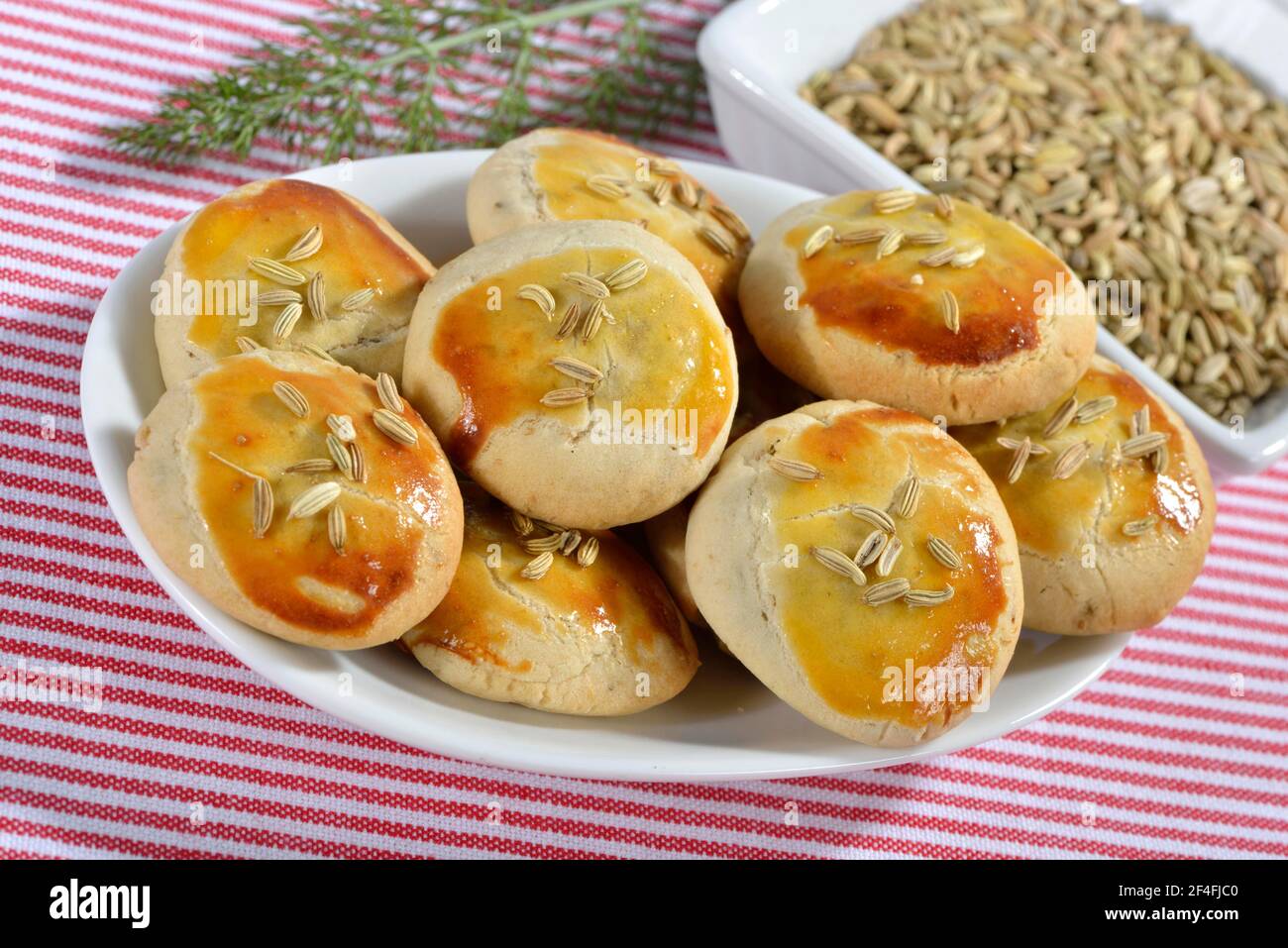 Fennel cookies (Foeniculum vulgare), Fennel Stock Photo Alamy