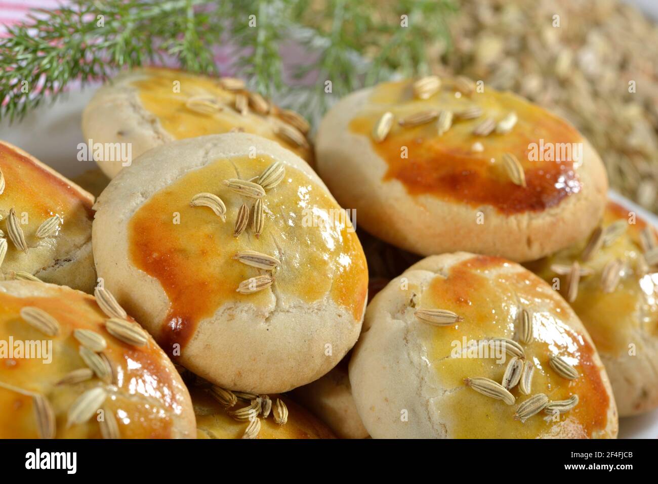 Fennel cookies (Foeniculum vulgare), Fennel Stock Photo Alamy