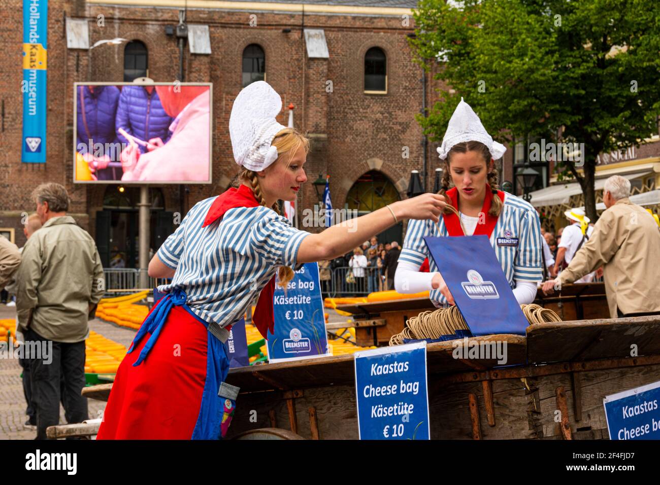 Alkmaar, Netherlands; May 18, 2018: Cheese Market traditional clothing Stock Photo