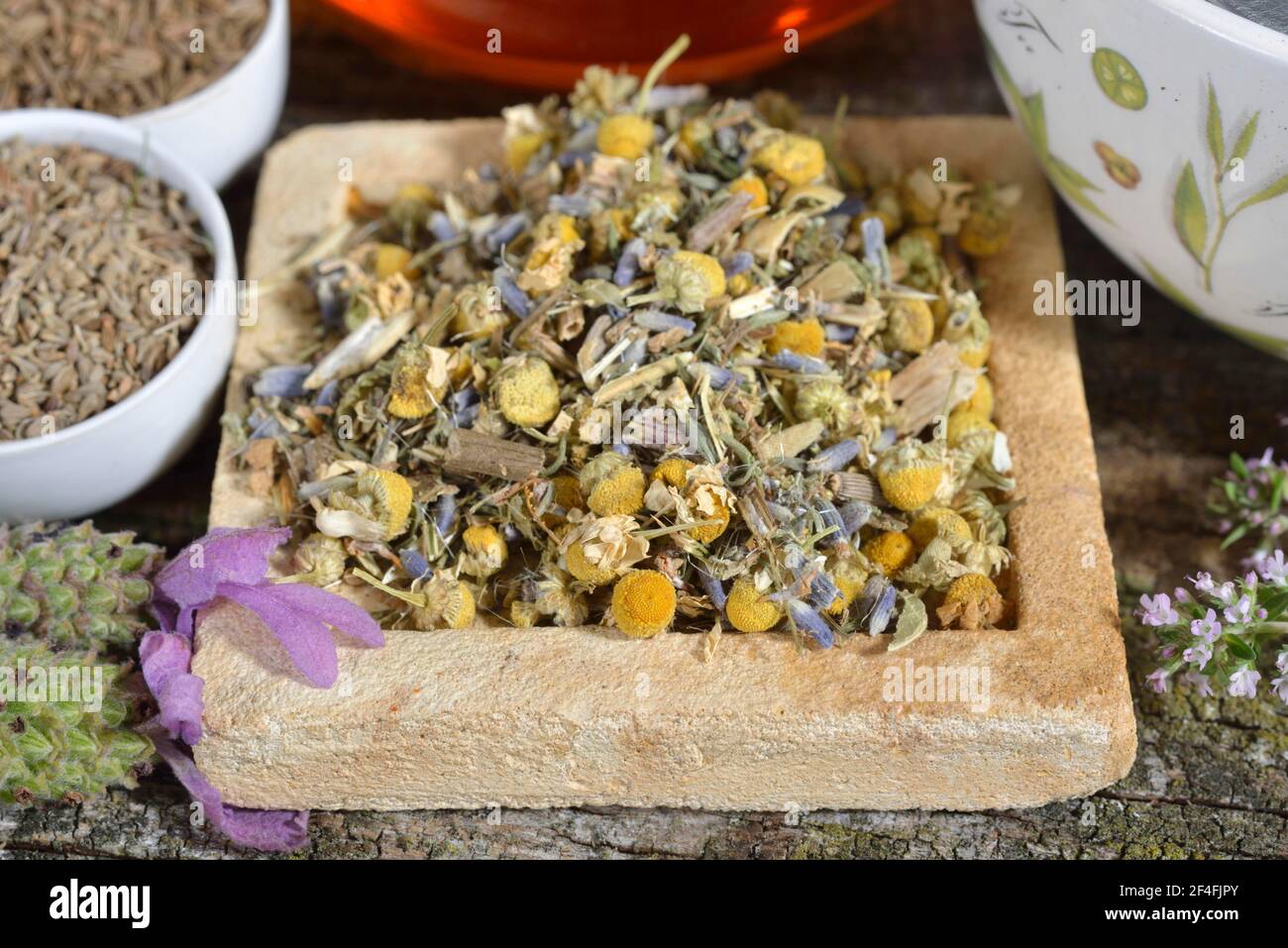 Stomach tea, Cnicus (Cnicus benedictus), Centaurium pulchellum