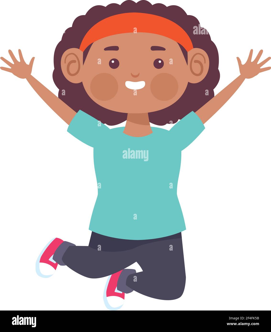 afro girl jumping Stock Vector Image & Art - Alamy