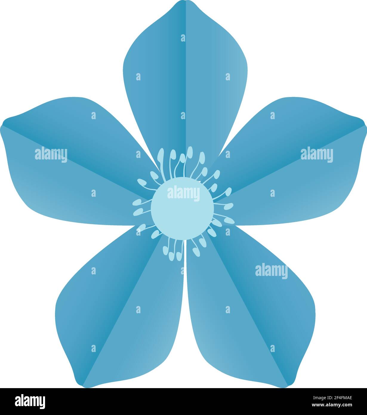 cute blue flower Stock Vector Image & Art - Alamy