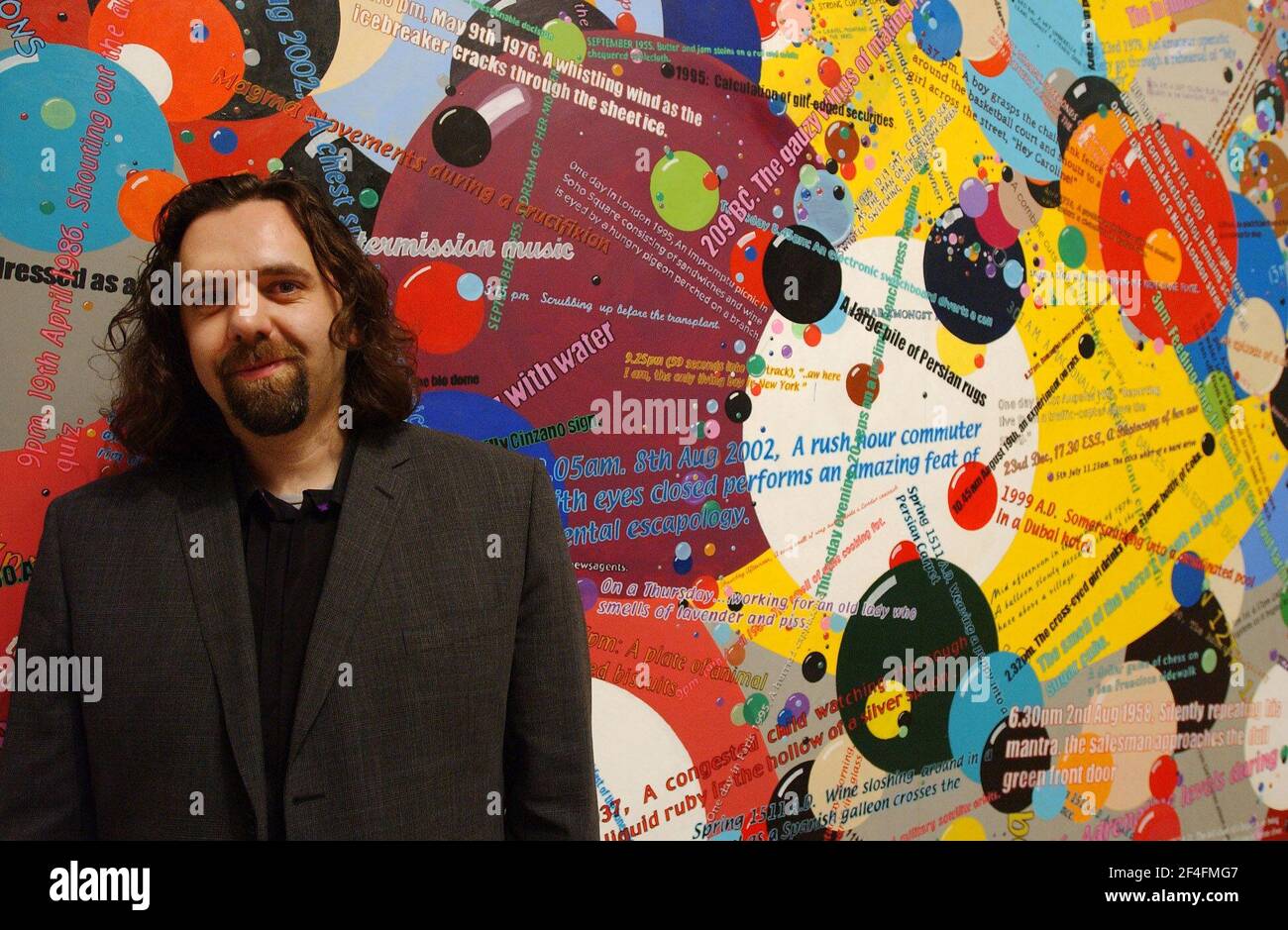 Tate Turner Prize Winner of 2002 Keith Tyson with his work entitled